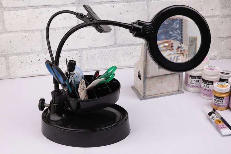 Лупа с подсветкой, с клипсой, увеличение Х2, FERSTEL — картинка 7