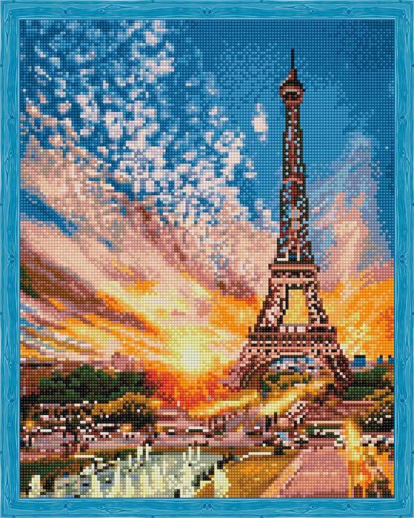 Алмазная вышивка «Эйфелева башня на закате»