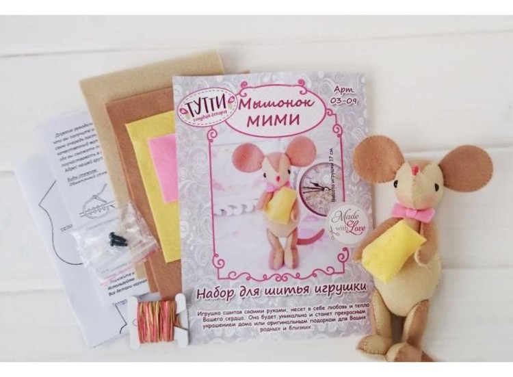 Набор для шитья игрушки «Мышонок МИМИ» — картинка 4