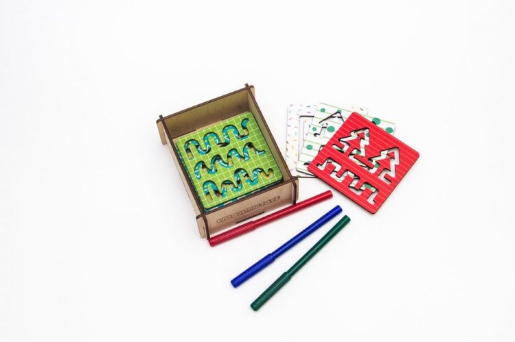 Развивающее пособие из дерева «Линейки-трафареты Милые орнаменты» — картинка 5