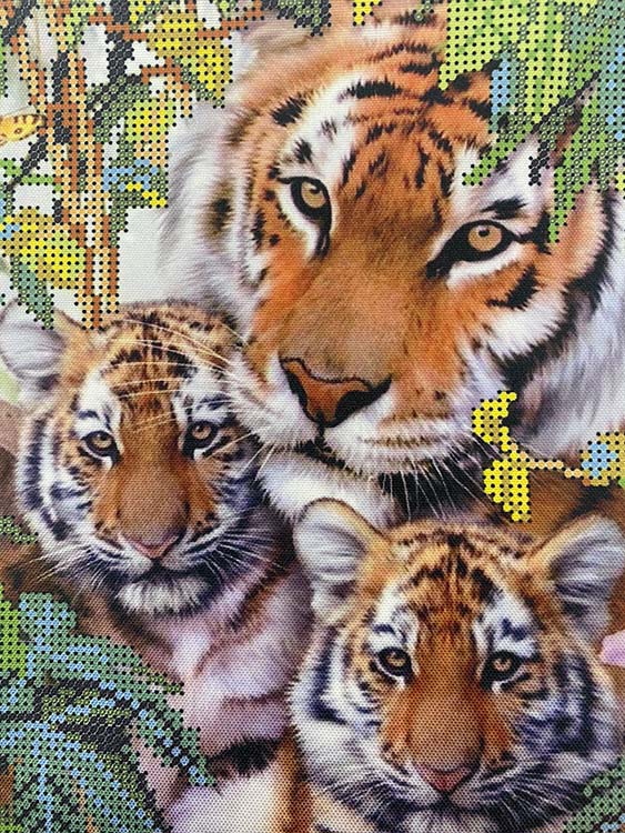 УЦЕНКА. Схема для вышивания бисером «Тигры» (помята упаковка) — картинка 2