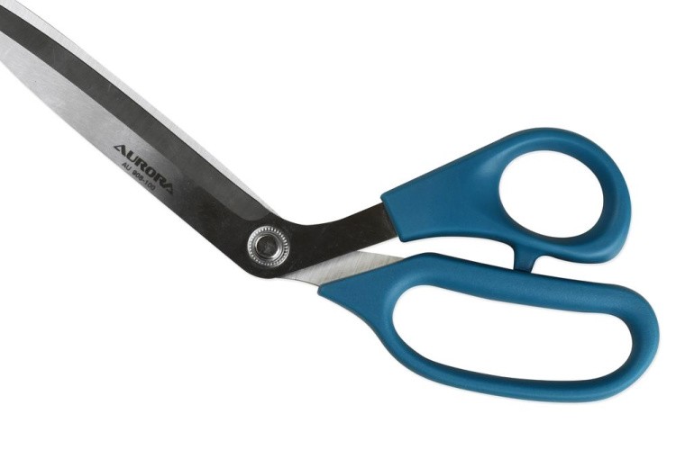 Ножницы профессиональные портновские, с увеличенным углом наклона рукояти, 25 см, Aurora — картинка 3