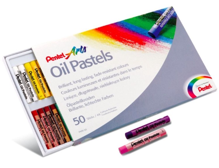 Пастель масляная, 50 цв., Pentel — картинка 5