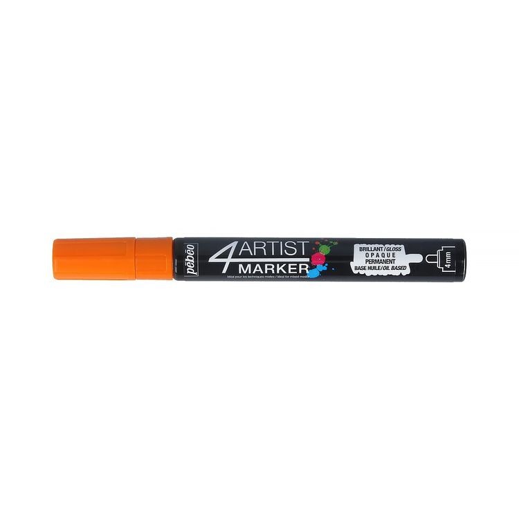 Маркер художественный Pebeo 4Artist Marker на масляной основе, 4 мм, перо круглое, оранжевый
