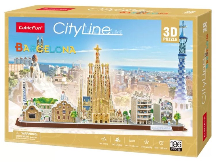 3D пазл CubicFun «CityLine Барселона» — картинка 2