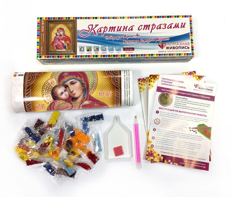 Алмазная вышивка «Икона Владимирская Богородица» — картинка 2