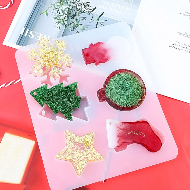 Силиконовый молд «Набор елочных игрушек» — картинка 3
