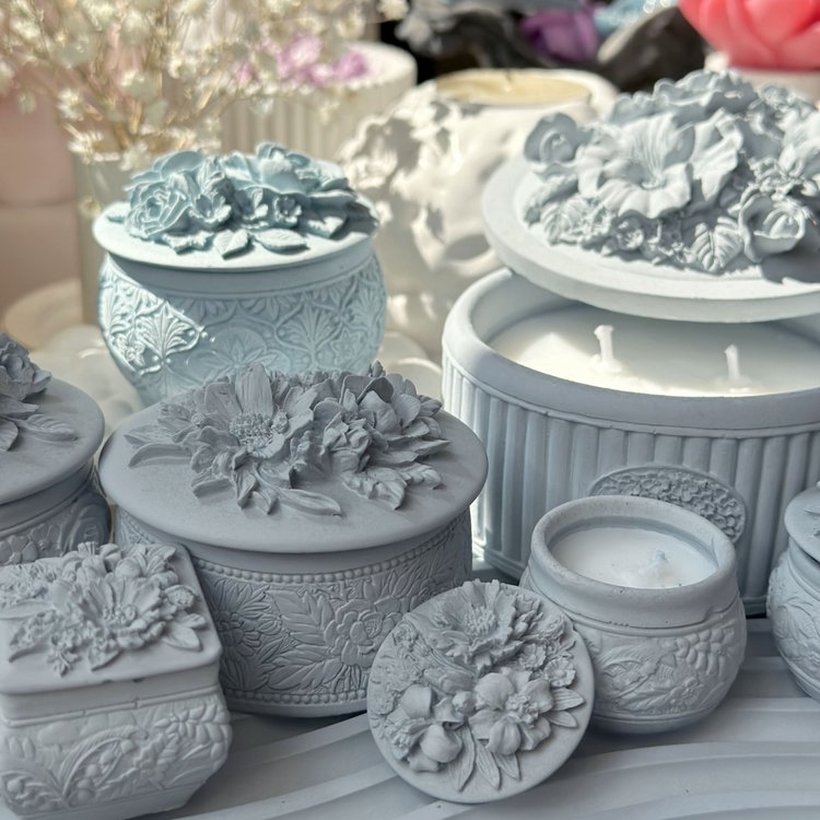 Силиконовый молд - Контейнер/банка для свечей с крышкой №5, d 6,7 см, 1 шт. — картинка 8