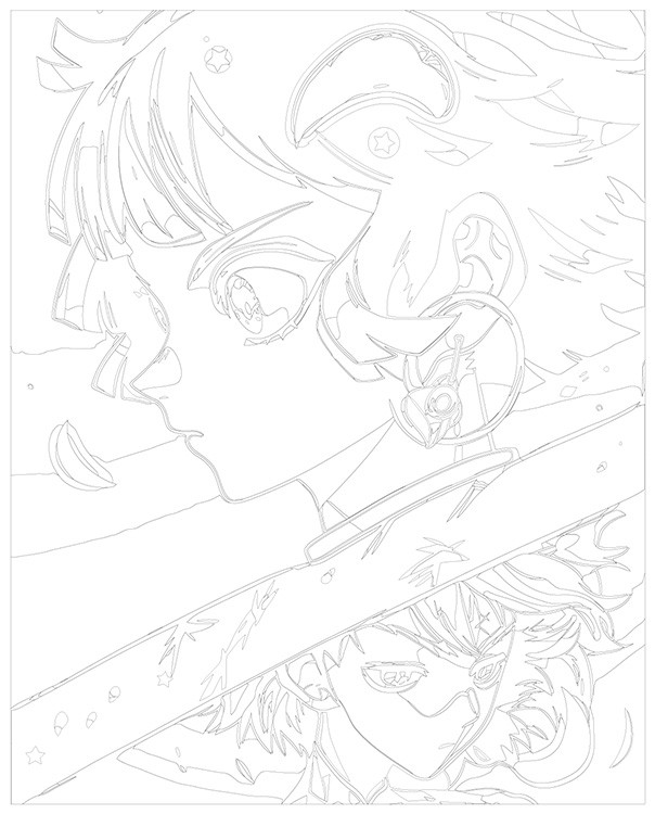 Картина по номерам «Аниме: Два персонажа с яркими волосами» — картинка 3