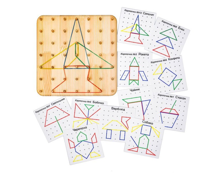 Развивающее пособие из дерева «Геоборд» — картинка 3