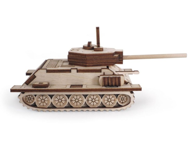 Конструктор из дерева Танчик Т-34, Армия России — картинка 3