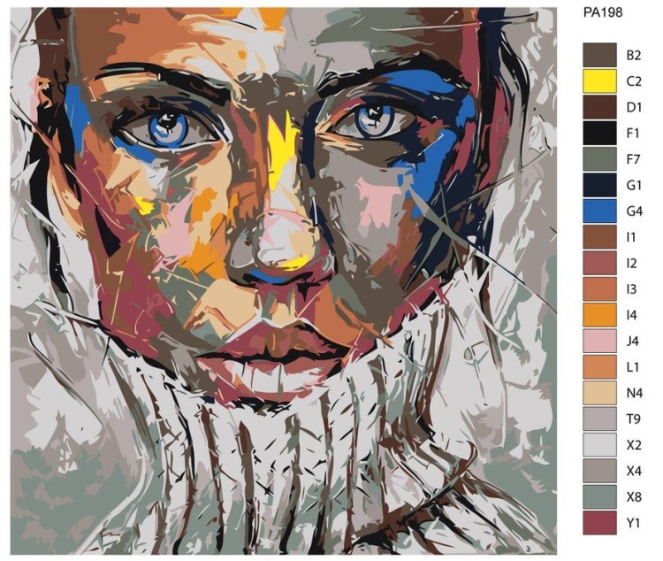 Картина по номерам «Девушка в свитере» — картинка 2