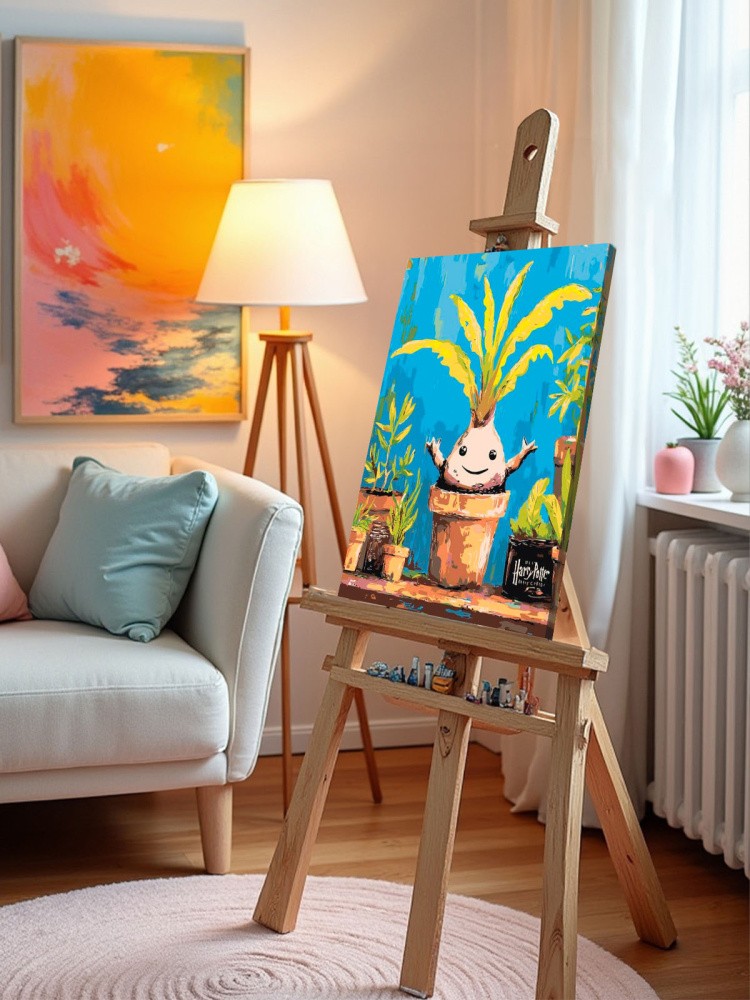 Картина по номерам Гарри Поттер растение мандрагора арт — картинка 9