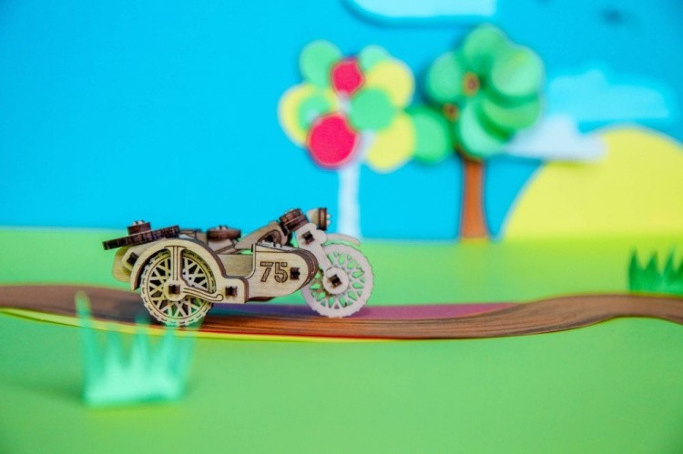 Конструктор из дерева «Мотоцикл М-72», UNIWOOD — картинка 2