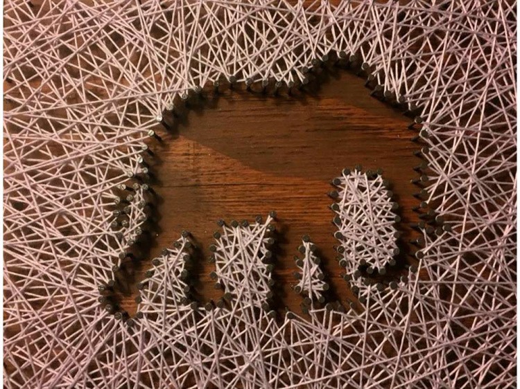 Набор для творчества STRING ART «Силуэт слона»