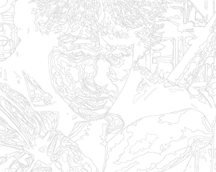 Картина по номерам «Группа Кино: Виктор Цой портрет чб» — картинка 3