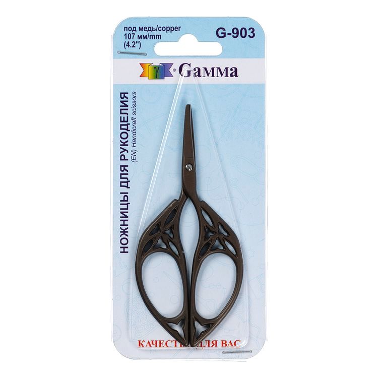 Ножницы для рукоделия, в блистере, 107 мм, Gamma — картинка 2