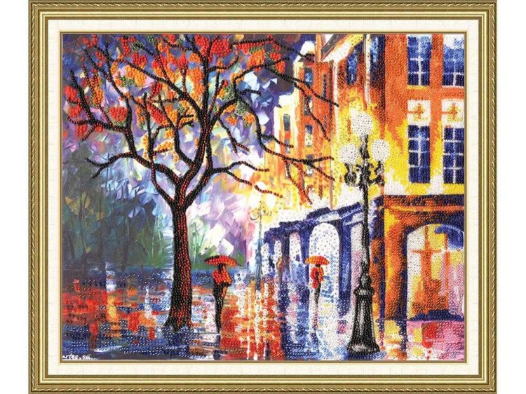 Набор вышивки бисером «Осенний город» — картинка 2