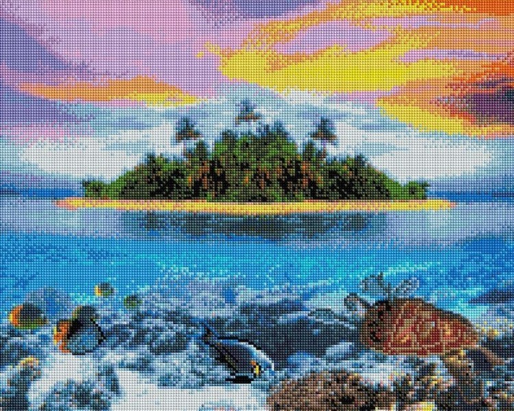 Алмазная вышивка «Черепаший остров»