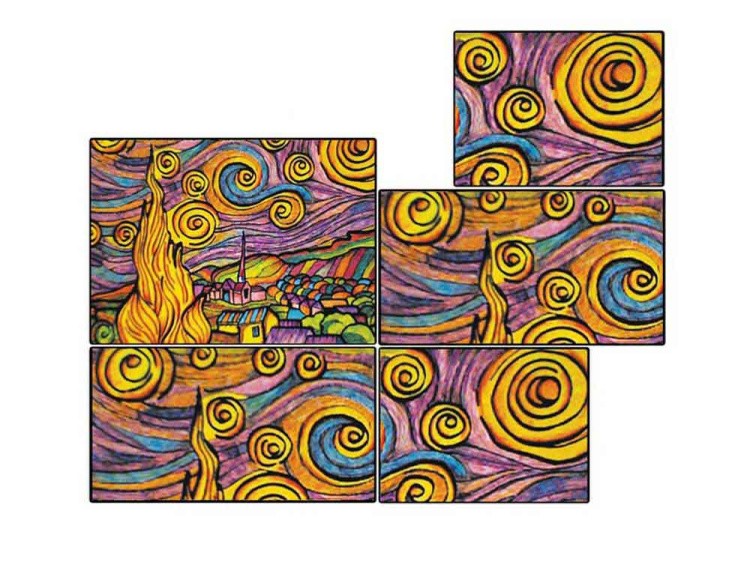 Коробка-раскраска «Ван Гог» + 10 маркеров — картинка 3