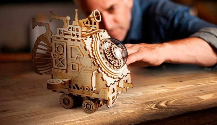 Деревянный конструктор Космический корабль Стимпанк — картинка 3