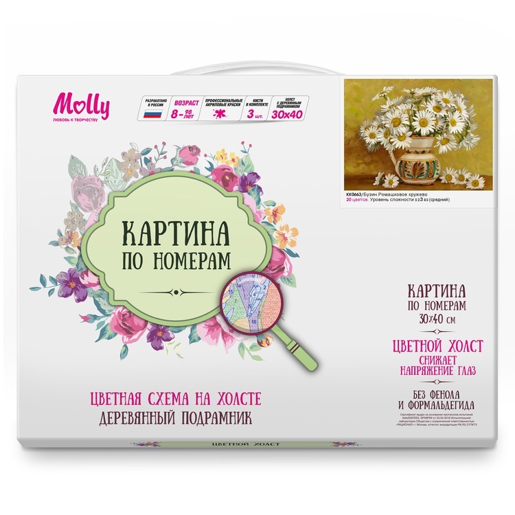 Картина по номерам «Бузин. Ромашковое кружево» — картинка 2