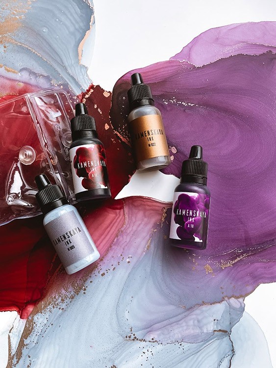 Набор для рисования алкогольными чернилами № 3, Kamenskaya Ink — картинка 2