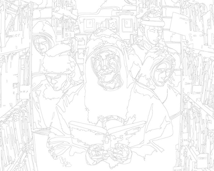 Картина по номерам «Егор Крид: портрет в библиотеке 40x50» — картинка 3