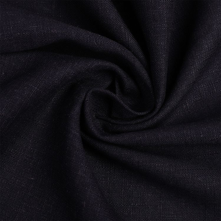 Ткань льняная, 190 г/м², 5 м x 140 см, цвет: темно-синий, TBY