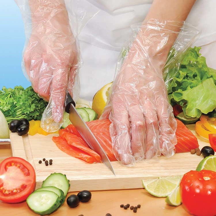 Перчатки полиэтиленовые плотные 25 пар (50 шт.) размер M (средний) — картинка 3