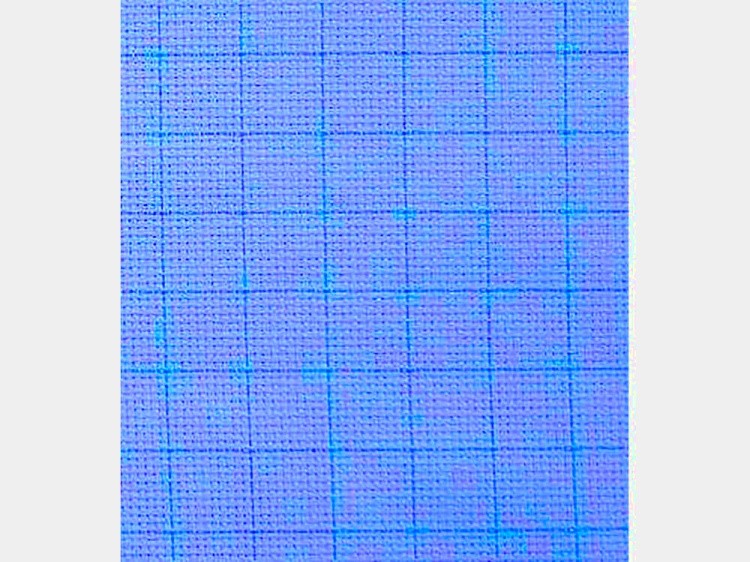 Канва Aida 14 Gamma голубая в клетку (с разметкой) 150x100 см