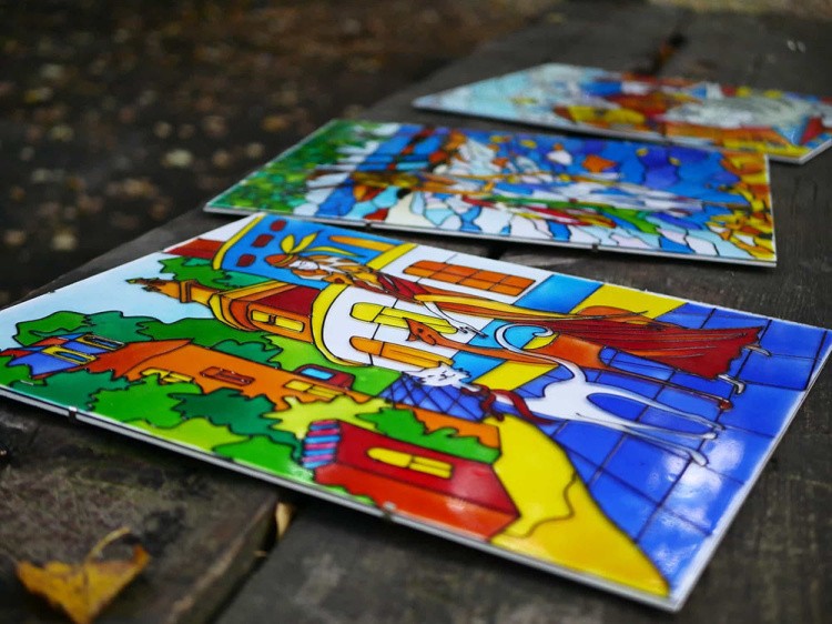 Витраж-раскраска «Прогулка» — картинка 12