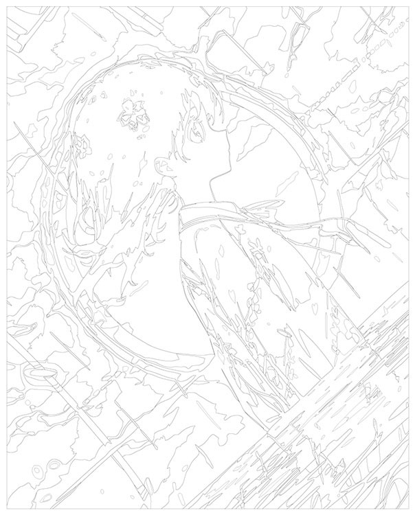 Картина по номерам «Аниме: Девушка в параллельном мире» — картинка 3