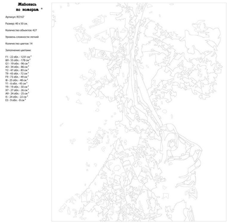 Картина по номерам «Абстрактный силуэт» — картинка 3