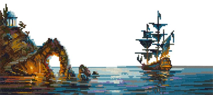 Алмазная вышивка «Лунная ночь» — картинка 2