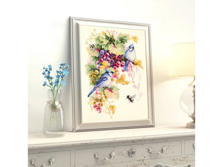 Набор для вышивания «Сойки и виноград» — картинка 8