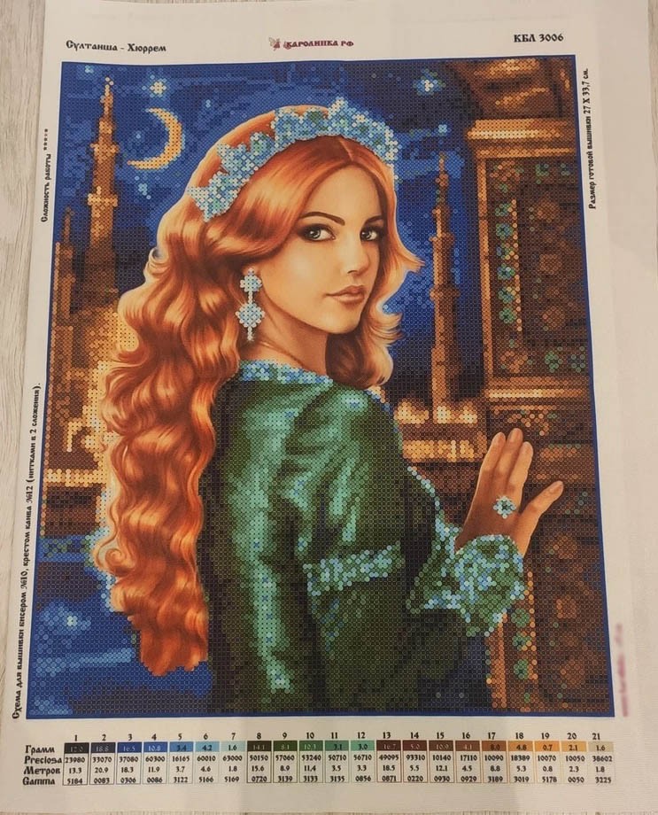 Рисунок на ткани «Султанша Хюррем» — картинка 2