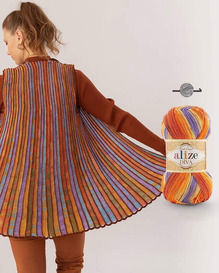 Пряжа ALIZE Diva batik design (3245), мультиколор, 5 шт. по 100 г — картинка 10