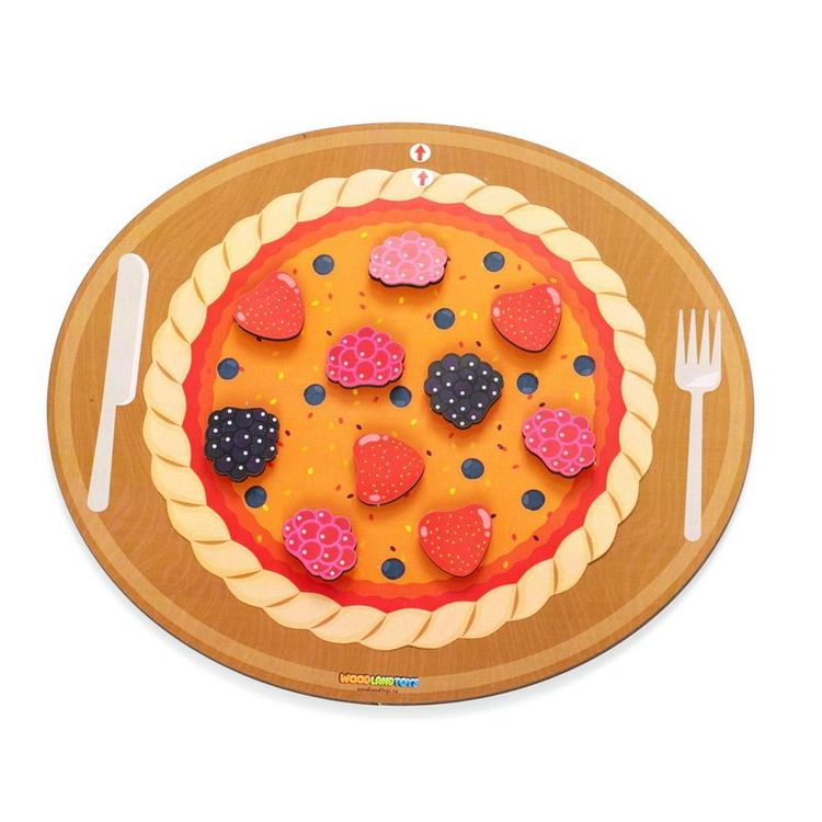 Развивающее пособие из дерева «Юный кондитер, Пицца-Пирог-Торт-1» — картинка 3