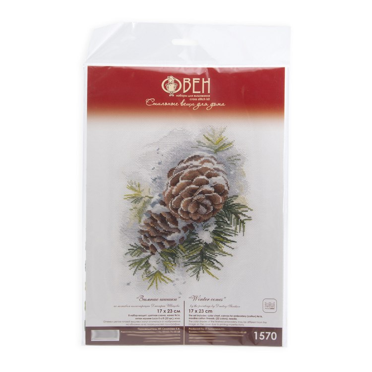 Набор для вышивания «Зимние шишки» — картинка 4