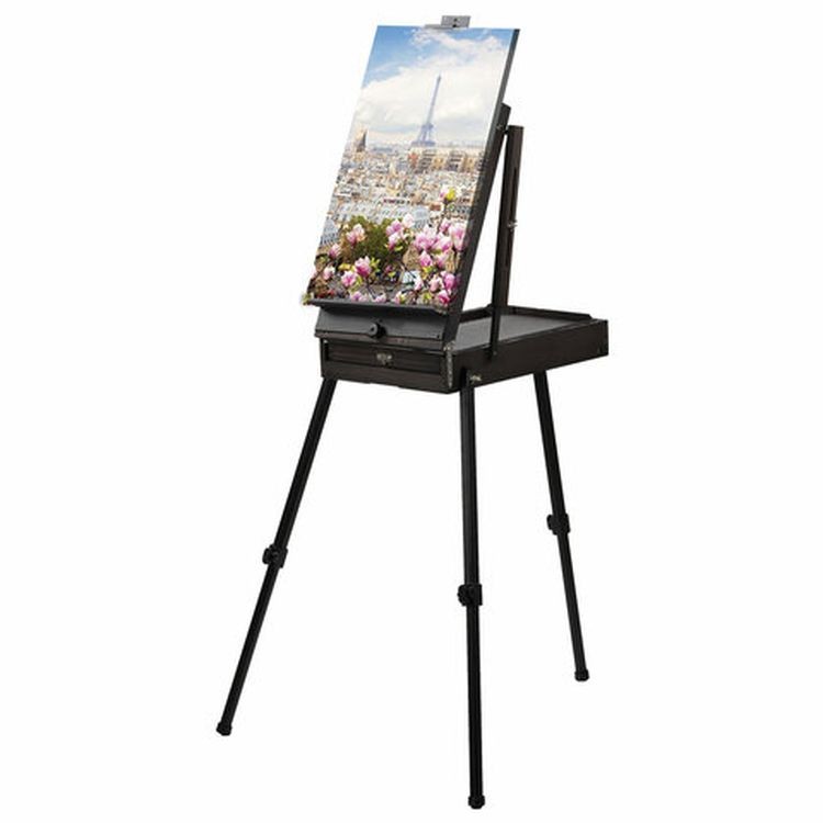 Этюдник-мольберт BRAUBERG ART PREMIERE, алюминиевые ножки, холст до 82 см, кофейный — картинка 10