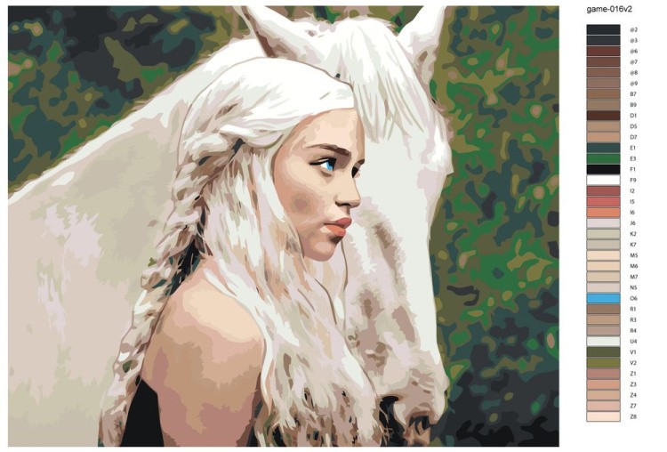 Картина по номерам «Игра престолов: Дейнерис Таргариен - Мать драконов 4» — картинка 2