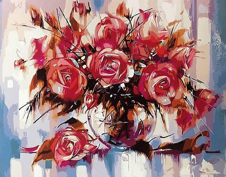 Картина по номерам «Красота роз»