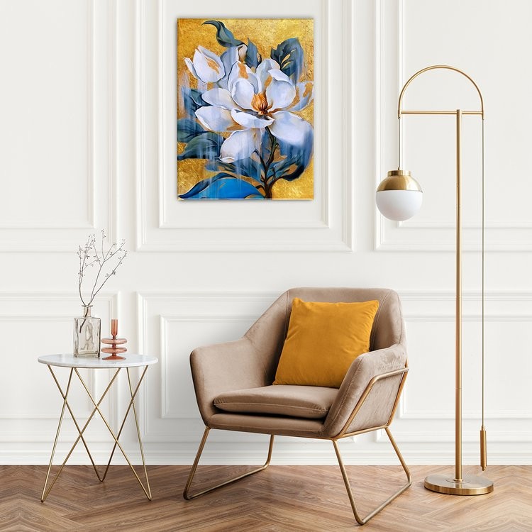 Картина по номерам с поталью «Нежная магнолия» — картинка 7