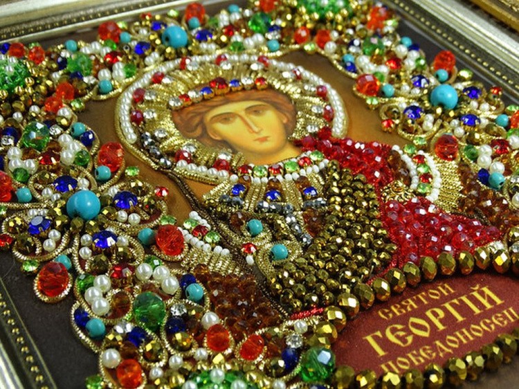 Набор вышивки хрустальными камнями «Георгий Победоносец» — картинка 5