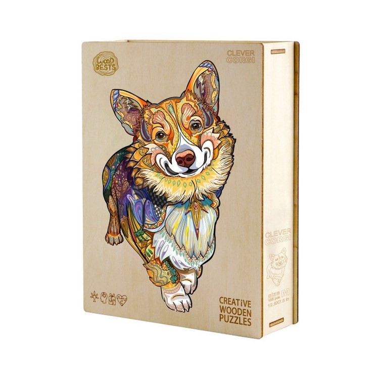 Деревянные пазлы «Веселый Корги S», Woodbests — картинка 5