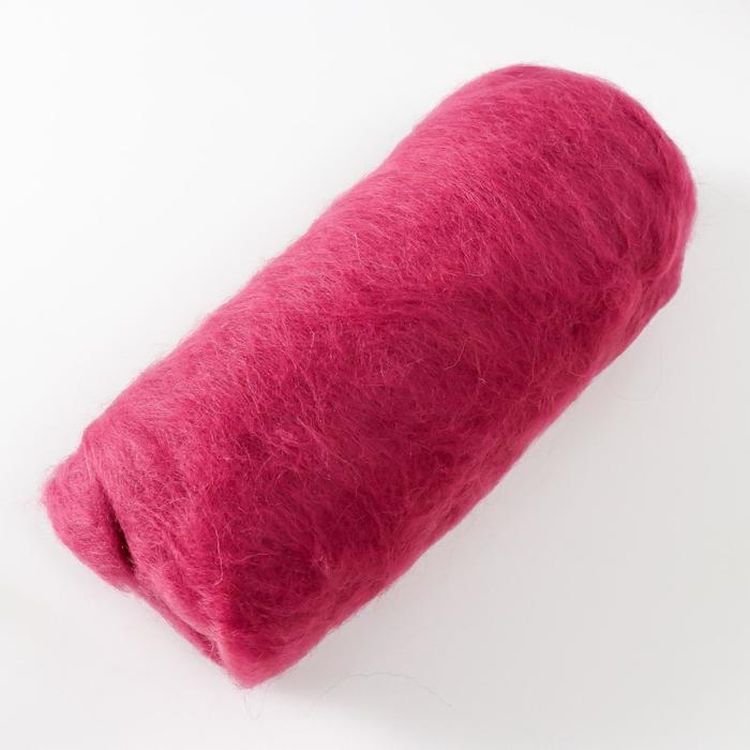 Шерсть для валяния Камтекс Кардочес Mini, цвет: 088 брусника, 100 г — картинка 2