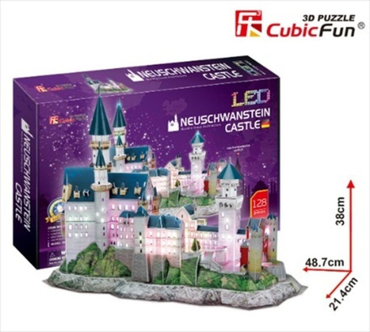3D-пазл CubicFun Замок Нойшванштайн (Германия), с подсветкой — картинка 3