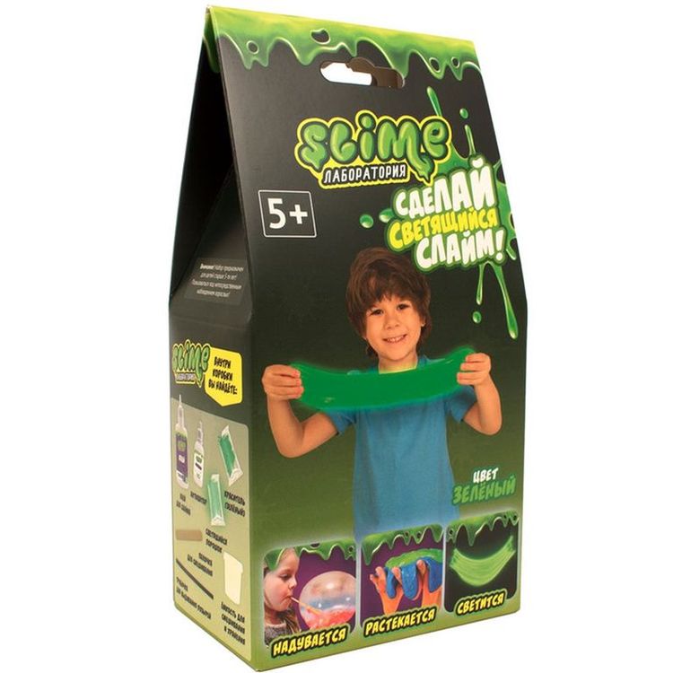 Малый набор для мальчиков Slime «Лаборатория», зеленый, 100 г.