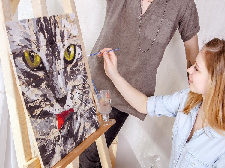 Картина по номерам по дереву Dali «Кот» — картинка 4